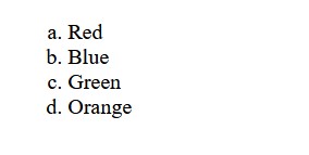 ordered list a example