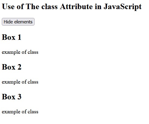 class in javascript
