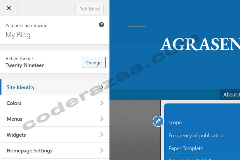 Customize Your Website